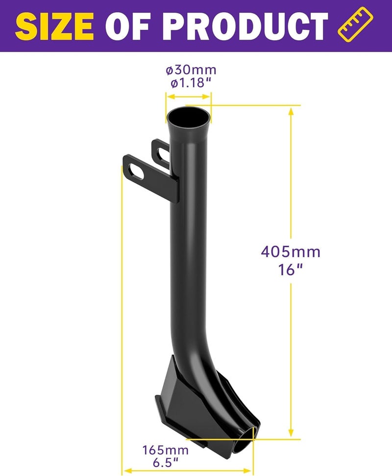 HOWBOW Pipe Layer Attachment Fits Hitch Mounted Ripper Trencher Accessories, Flexible Pipe Layer Fits Any 3-Point Ripper Hitch Lawn Subsoiler for ATV UTV Tractor, Light Duty Max Dia 1.18" with 2pcs U-Bolts - Image 3